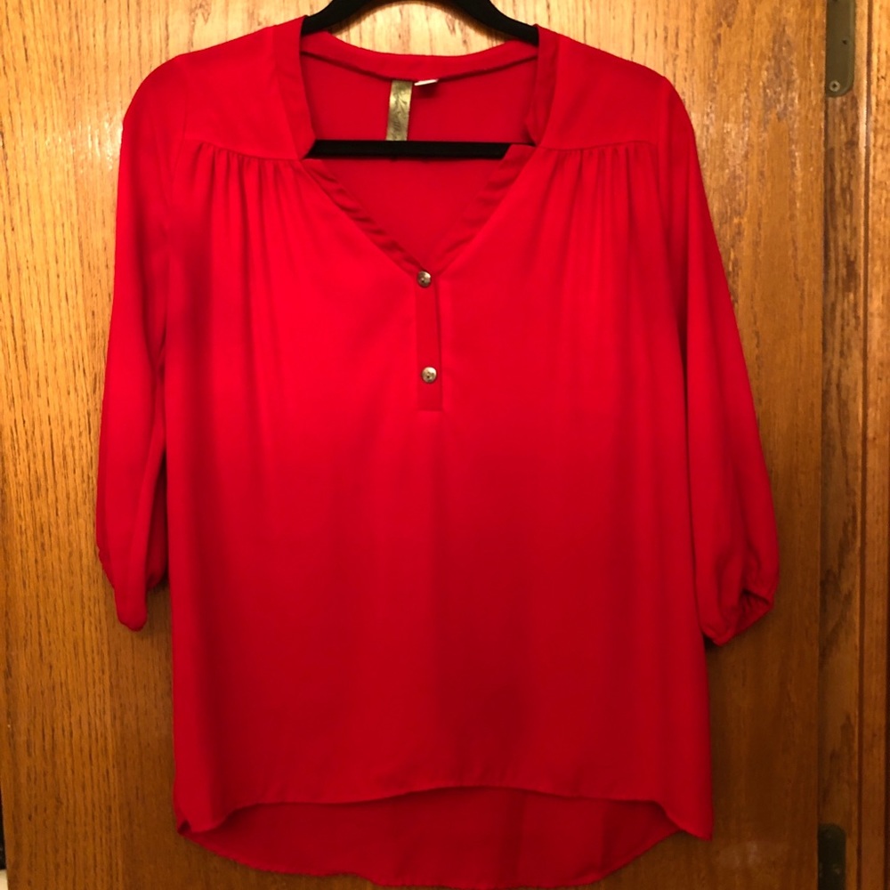 Cherry Red Blouse